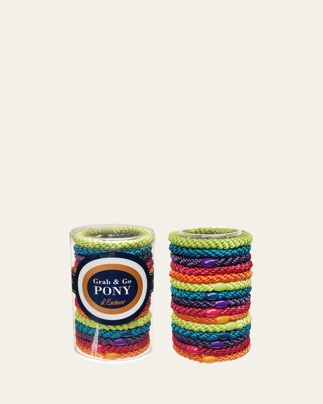 Grab & Go Pony Elastics Tube, Set of 15